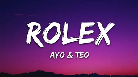 rolex watch lyrics|rolex ayo and tyo.